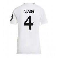 Camisa de Futebol Real Madrid David Alaba #4 Equipamento Principal Mulheres 2024-25 Manga Curta